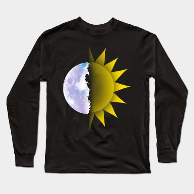 Half moon half sun Long Sleeve T-Shirt by Byreem